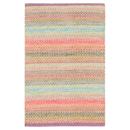 Safavieh 4 x 6 ft. Kilim Contemporary Rectangle Rug Pink & Blue KLM475U-4